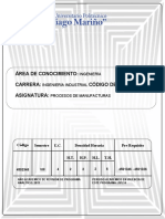 PROGRAMACION DE PROCESOS DE MANUFACTURA