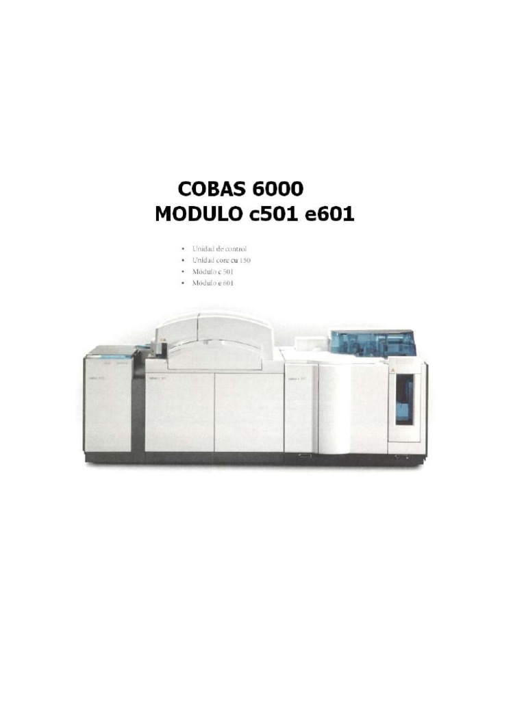 Breve Manual Cobas 6000 PDF PDF Monitor de computadora Calibración