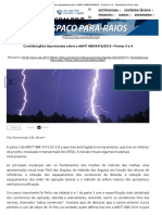 Considerações Importantes Sobre A ABNT NBR5419 - 2015 - Partes 3 e 4 - Termotécnica Para-Raios