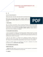 Modelo de Escrito de Desistimiento de Proceso