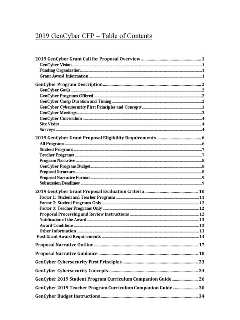2019 GenCyber CFP | PDF | Curriculum | Teachers