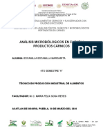 Análisis microbiológico en carne y productos cárnicos-Margarita Escamilla Escamilla 4º A TPIA