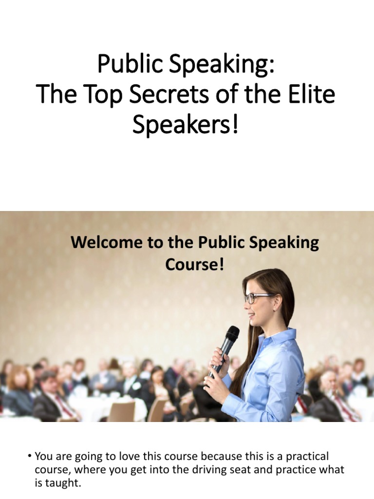 Elite Secrets to Master Public Speaking | PDF | Public Speaking ...