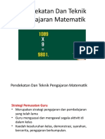 Kuliah - Pendekatan Dan Teknik Pengajaran Matematik