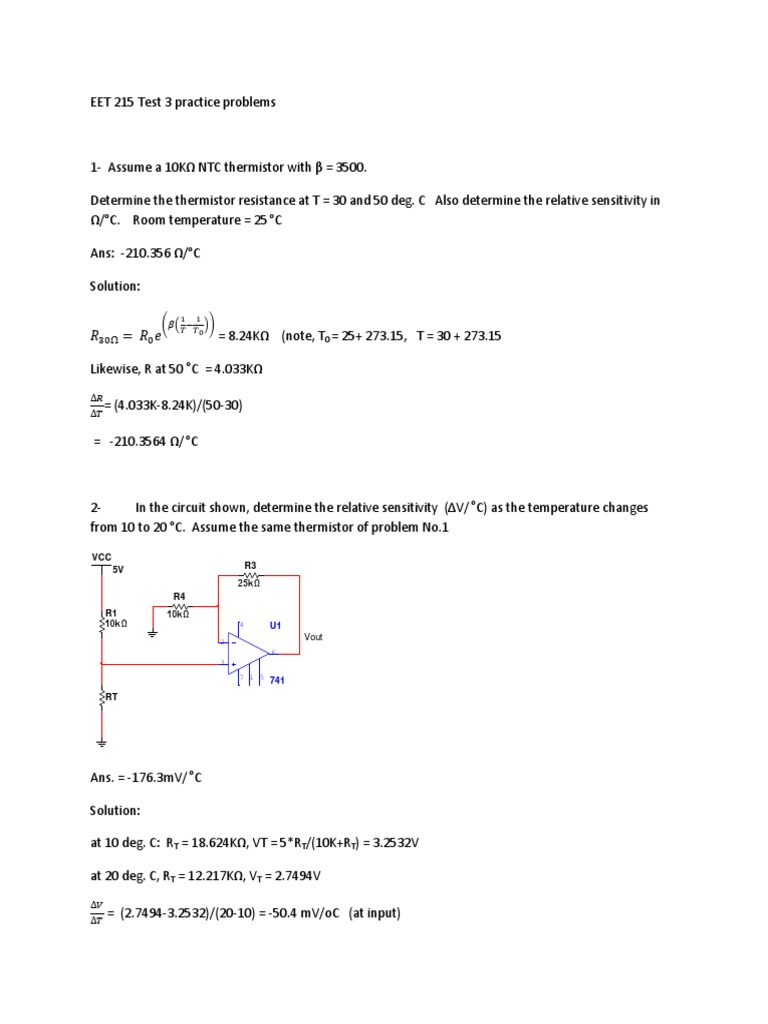 thermistor PDF Amplifier Operational Amplifier