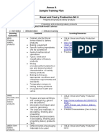 ANNEX A in BPP NC II Sample Training Plan