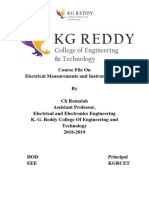 Electrical Measurements and Instrumentation KG Reddy