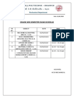 Online Mid Exam Mechanical Dept