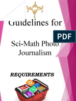 Guidelines For: Sci-Math Photo Journalism