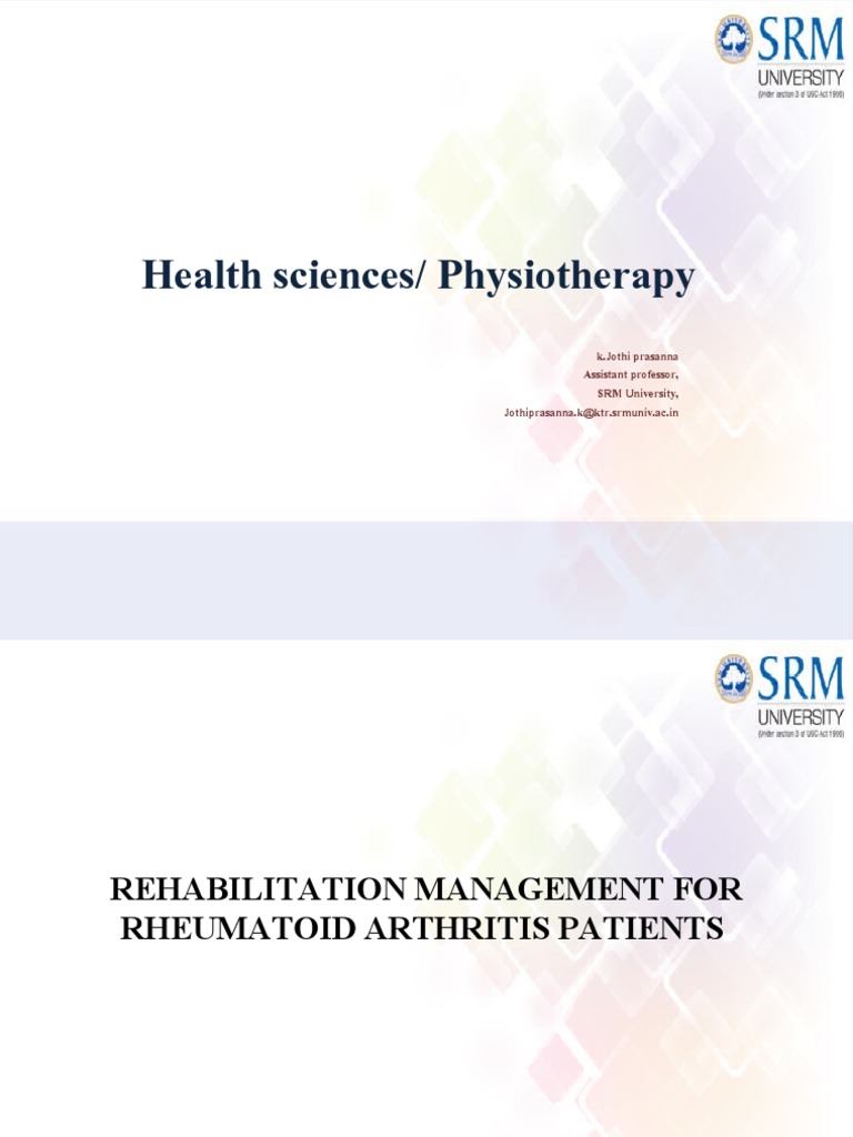 Rehabilitation Management For Rheumatoid Arthritis Patients 2 | PDF ...