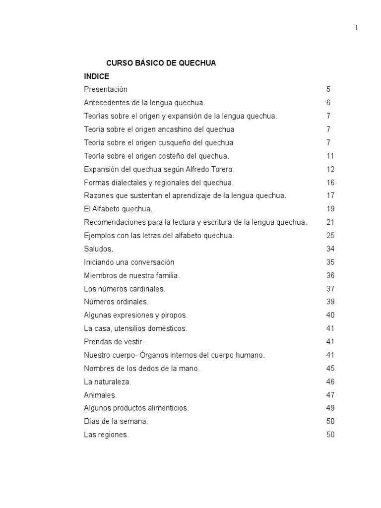 Curso Básico de Lengua Quechua | PDF | Imperio Inca | Idiomas