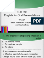 Elc590 Week 1 Basic Principles of Speech Communication