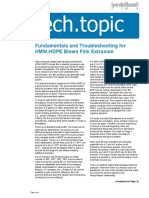Tech - Topic: Fundamentals and Troubleshooting For HMW-HDPE Blown Film Extrusion