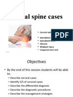 Cervical Spine Cases: Cervical Radiculopathy Spondylosis Spondylolisthesis Stenosis Whiplash Injury