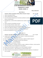 Intermediate Chemistry Model Paper