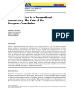 Supranationalism in A Transnational Bureaucracy: The Case of The European Commission