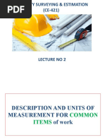 Quantity Surveying & Estimation (CE-421)