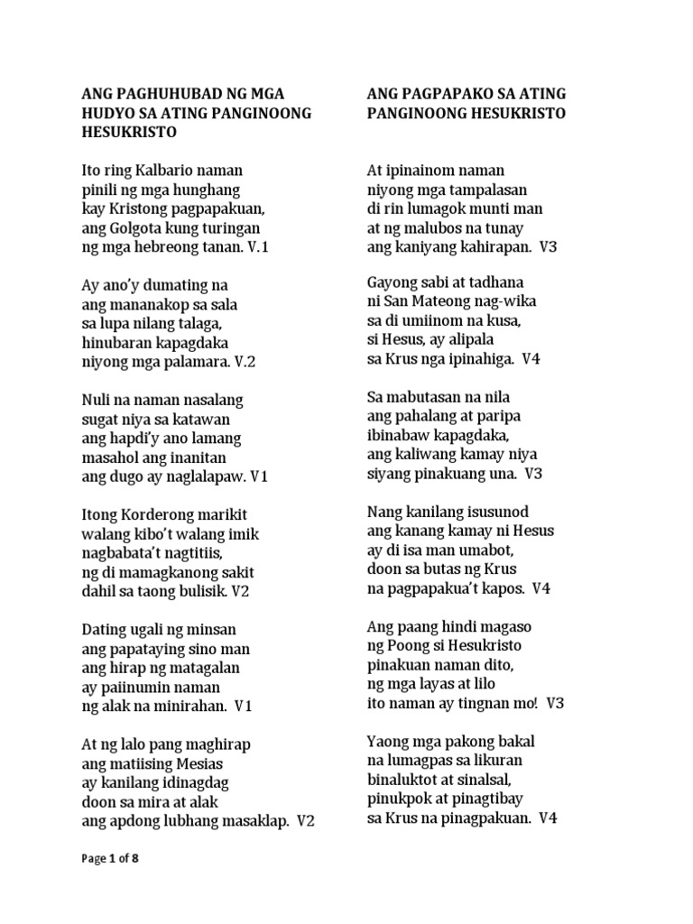 Ang Paghuhubad NG Mga Hudyo Sa Ating Panginoong Hesukristo | PDF