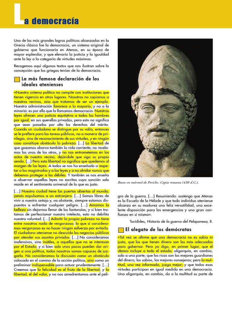 Pericles y La Democracia | PDF | Guerra del Peloponeso | Democracia