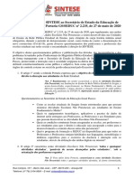 Questionamentos Ao Secretário Da Educação Josué Passos. 05 Jun 2020