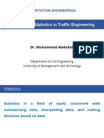 Lecture 12 - Statistics in Traffic Engineering