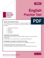Practice Test: English