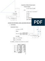 Qu=Cnc+Qnq+0.5 Γbnγ: Computation Of Ultimate Bearing Capacity: Terzhagi'S Equation