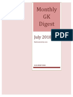 Monthly GK Digest July 2018