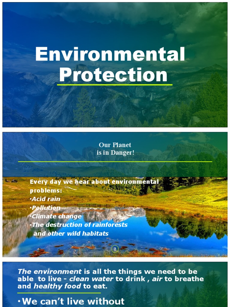 Protecting Our Environment: Key Issues | PDF | Natural Environment ...