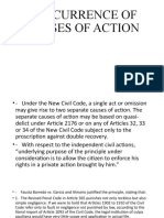 Concurrence of causes of action under Civil Code