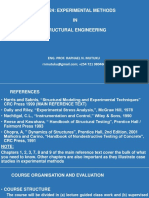 Puc 3124: Experimental Methods IN Structural Engineering: Eng. Prof. Raphael N. Mutuku