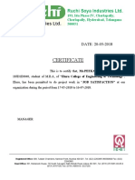 Certificate: Ruchi Soya Industries LTD