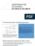 ALGORITHMS FOR PLANNING AS STATE-SPACE SEARCH