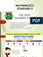 Decimal Number Standard 5 Part 1