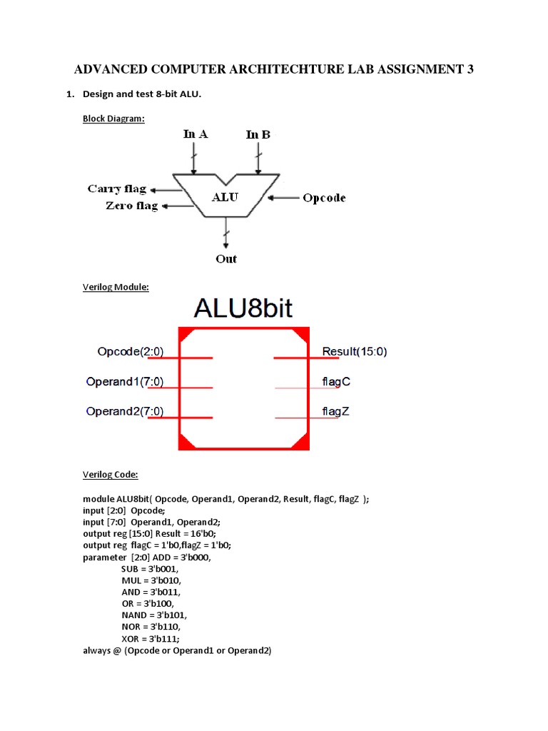 Advanced Computer Architechture Lab Assignment 3 | PDF | Arithmetic ...