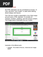 The CSS Box Model: Explanation of The Different Parts: Content - The Content of The Box, Where Text and Images Appear