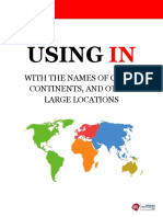 Using: With The Names of Cities, Continents, and Other Large Locations