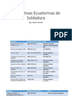Normativas Ecuatorinas de Soldadura