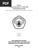 Download UU Nomor 25 Tahun 2009 Resume Oke by chamonk_zzt SN46469804 doc pdf