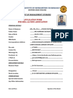Application Form For Mba Alumni Association PDF