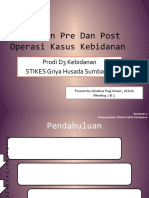 Persiapan Pre Dan Post Operasi Kasus Kebidanan