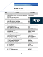 Graphology Analysis Checklist