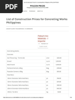 Construction Materials Price List 2025 | PDF | Building Materials ...