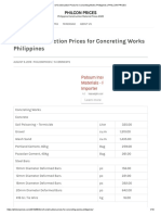 Construction Prices for Concreting Works in the Philippines