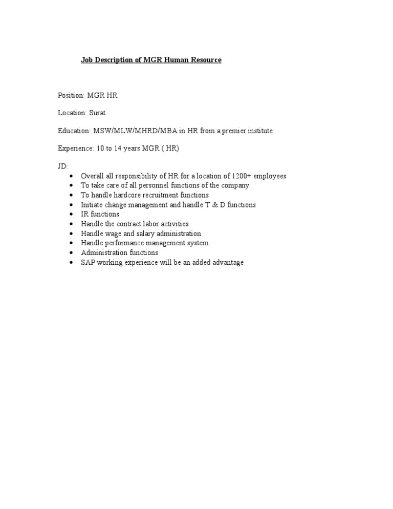 Agm MGR HR | PDF