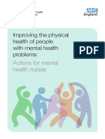 Improving The Physical Health of People With Mental Health Problems