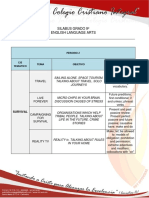 Silabus Grado 9º English Language Arts: Periodo 2