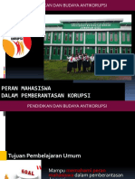 Peran Mahasiswa Dalam Pemberantasan Korupsi: Pendidikan Dan Budaya Antikorupsi