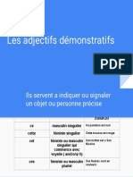 Les Adjectifs Démonstratifs