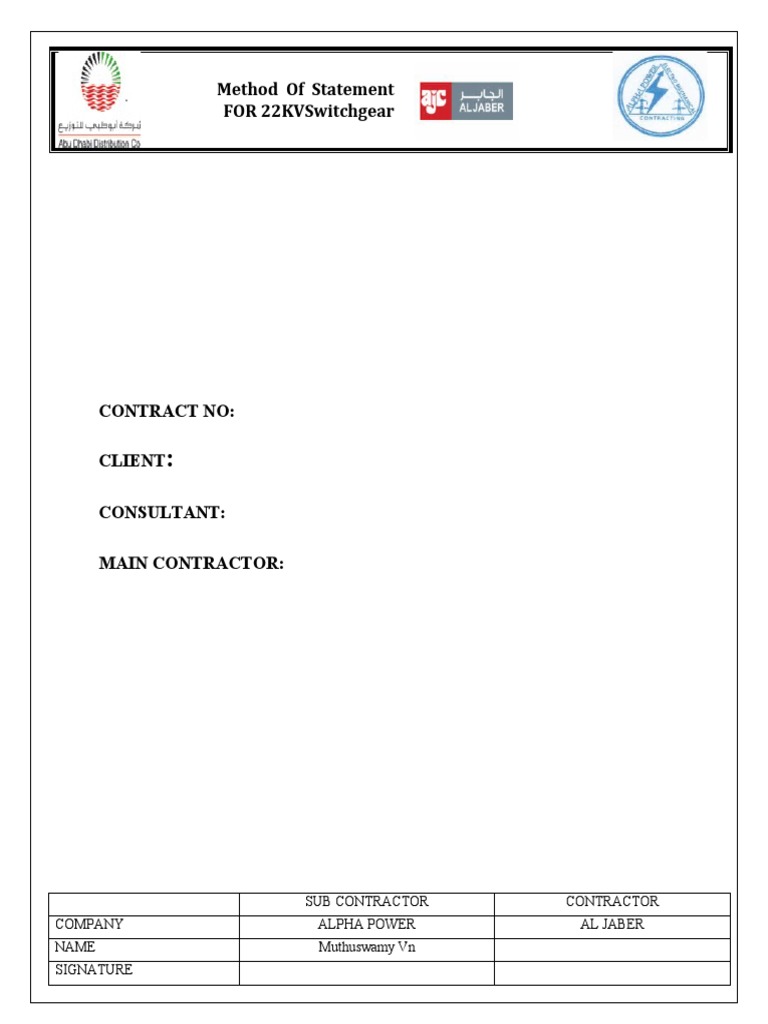 Mos of MV SWG | PDF | Relay | Electrical Resistance And Conductance